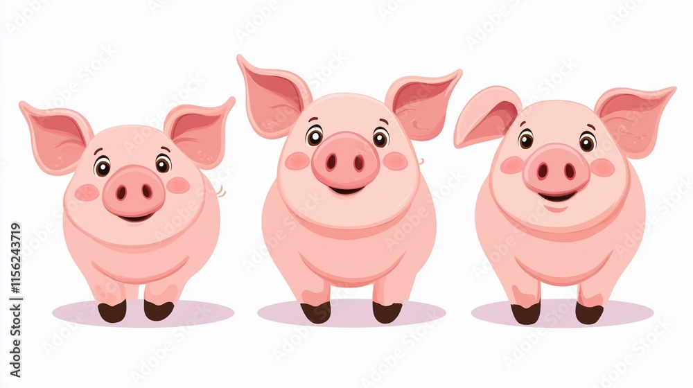 Cute piggy portrait. Happy smiling baby pig on National Pig Day. Cute piggy portrait. Happy smiling baby pig on National Pig Day.