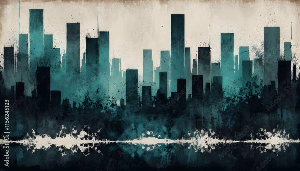 Fototapeta premium Minimalist abstract grunge artwork