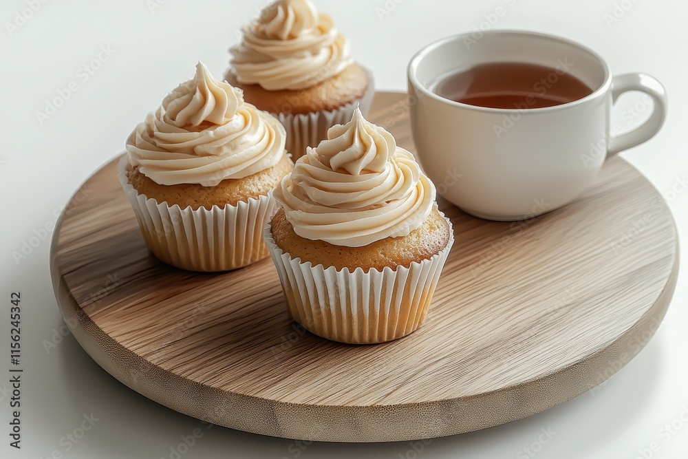 Cupcakes with caramel cream frosting Cupcakes with caramel cream frosting