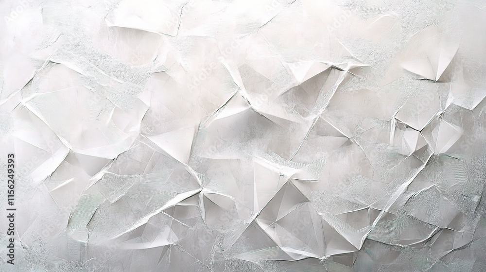 Fototapeta premium White Abstract Polygonal Texture on Soft Gray Background
