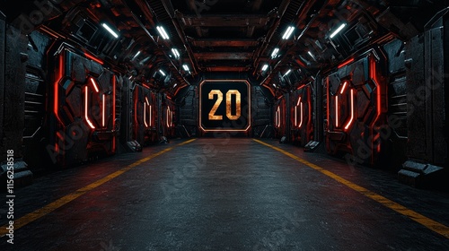 Mysterious Long Dark Tunnel with Dim Lighting and Smooth Walls Evoking Feelings of Intrigue and Anticipation in an Enigmatic Underground Passageway