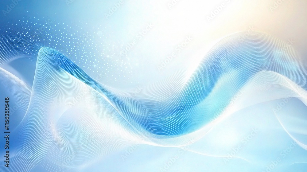 Elegant Blue and White Flowing Background with Soft Wave Patterns Elegant Blue and White Flowing Background with Soft Wave Patterns