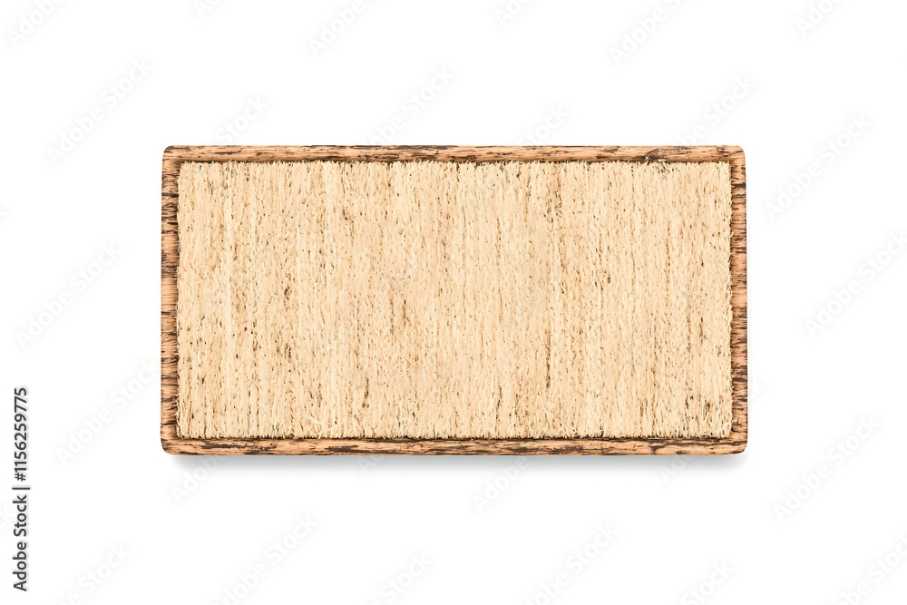 Natural Wooden Frame with Blank Space for Custom Text or Design on Isolated Background Natural Wooden Frame with Blank Space for Custom Text or Design on Isolated Background