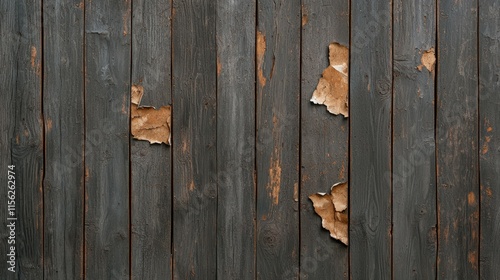 Weathered Wooden Fence with Peeling Paint Surrounded by Lush Greenery Evokes a Sense of Rustic Charm and Natural Beauty in a Tranquil Setting