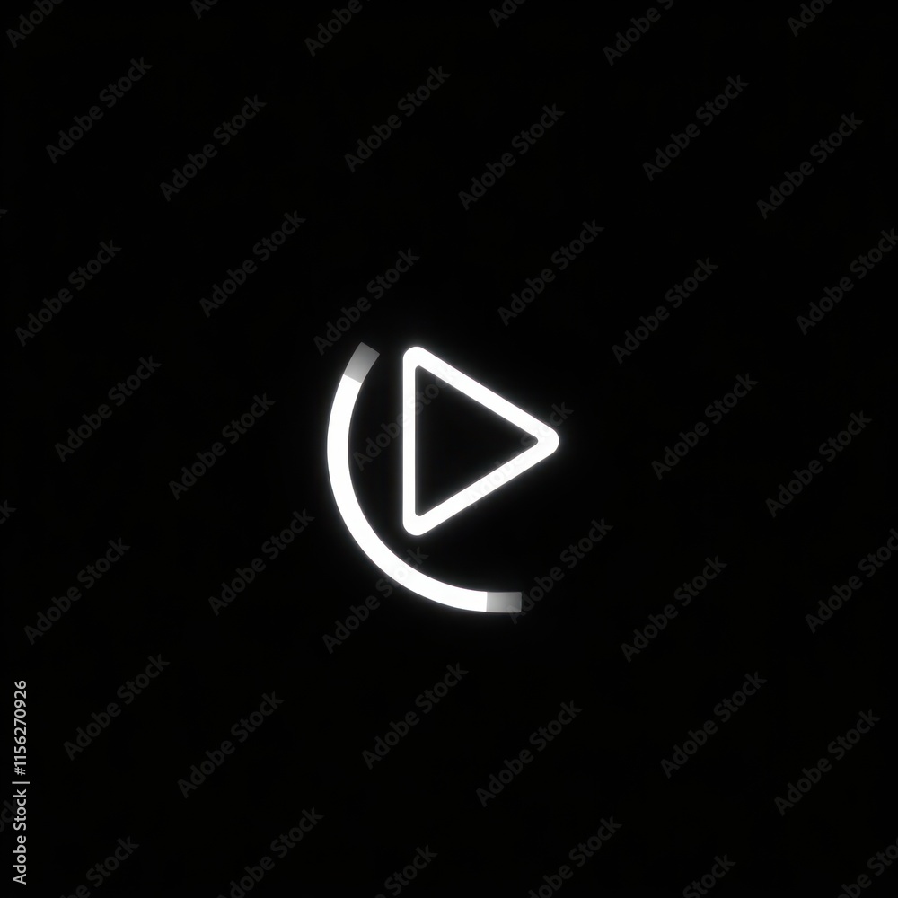White Play Button Loading Animation Design White Play Button Loading Animation Design