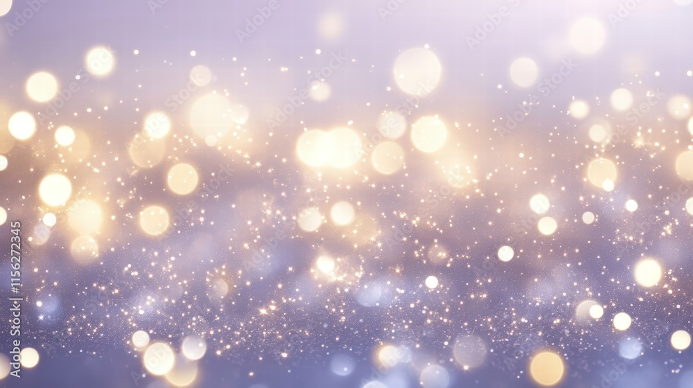 Ethereal White and Silver Glitter Background with Soft Blurred Lights for Creative and Elegant Designs