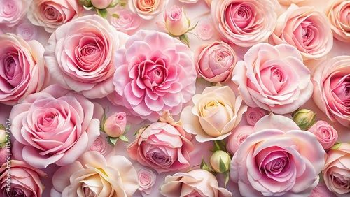 Delicate Pink Rose Aerial Photography for Spring Gifts