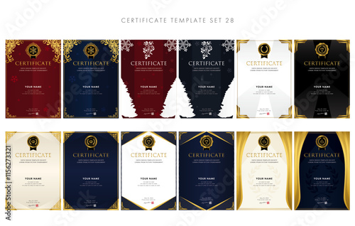 賞状セット28　certificate　ディプロマ　表彰状　フレームデザイン