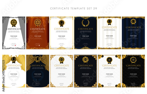 賞状セット29　certificate　ディプロマ　表彰状　フレームデザイン