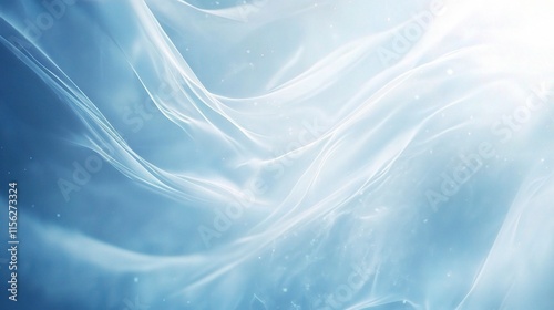 Elegant Blue and White Flowing Wave Background for Business Use
