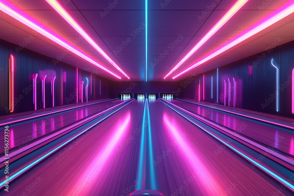 Abstract background of a futuristic corridor with bright neon lights. Abstract background of a futuristic corridor with bright neon lights.