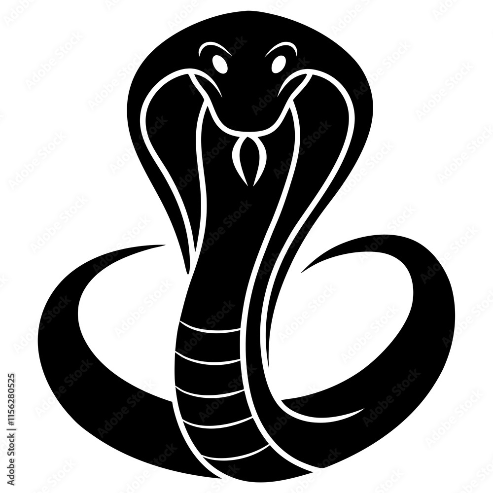 Fototapeta premium black and white snake