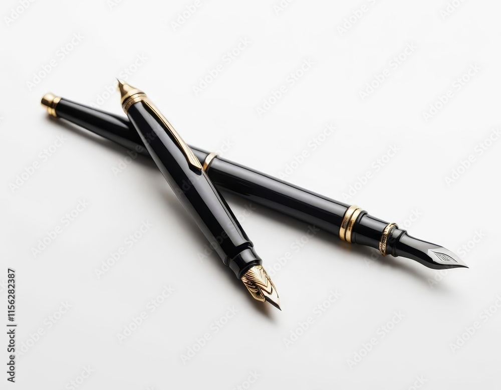 Fototapeta premium fountain pen on white background