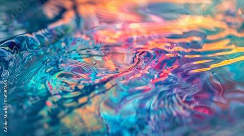 Colorful flowing water