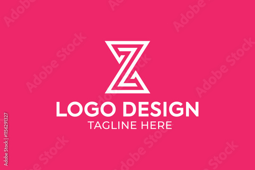 letter zz, zs, ZS, SZ iconic lineart business logo, letter Z infinity shape, letter zs, sz of infinity symbol isolated on with infinity pattern