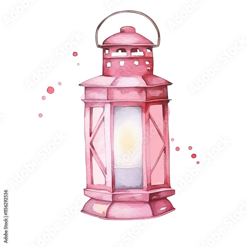 Pink Lantern Illustration photo