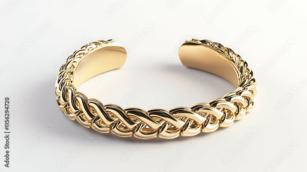 Gold bracelet on a white background close up. Luxury jewelry. Gold bracelet on a white background close up. Luxury jewelry.