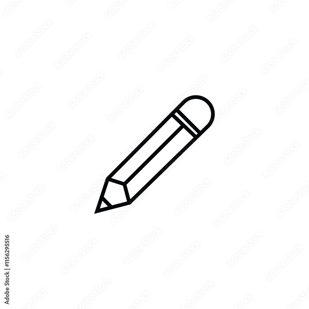pencil icons isolated white background vector stock illustration pencil icons isolated white background vector stock illustration