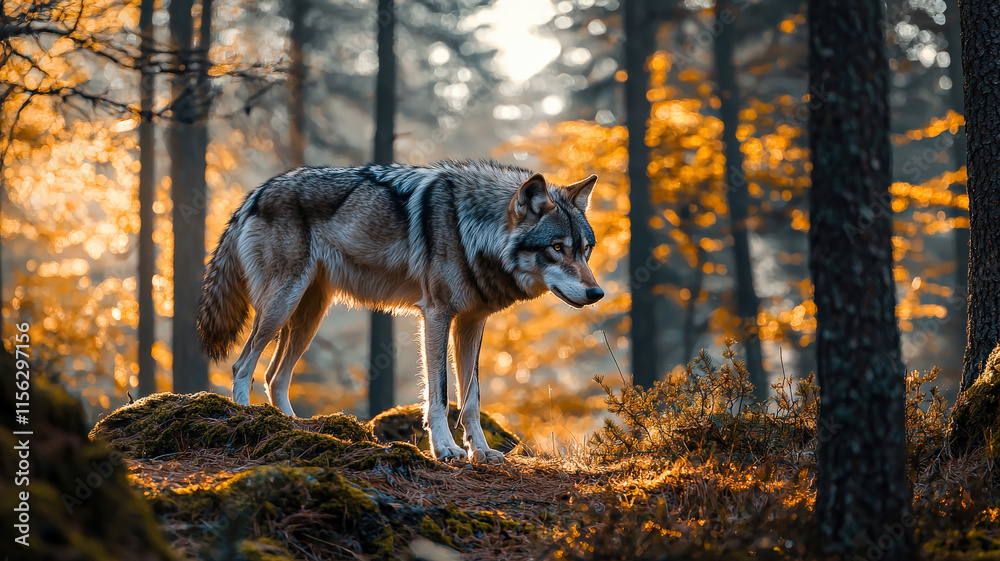 A giant, ethereal wolf with a glowing aura, prowling silently through a mystical forest, bathed in the soft light of a full moon. A giant, ethereal wolf with a glowing aura, prowling silently through a mystical forest, bathed in the soft light of a full moon.