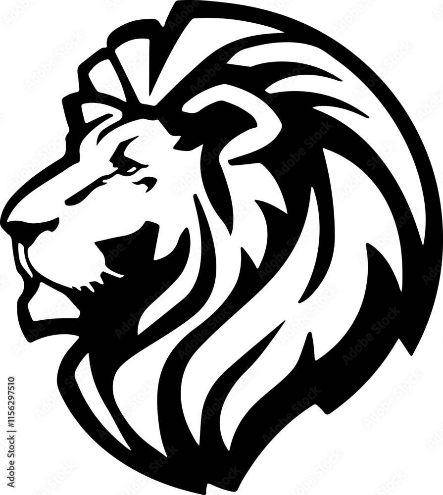 Obraz premium Lion SVG , Lion Svg, Lion head svg, Lion Silhouettes, Lion png, Lion vector, Lion Clipart, Lion Cut File, Lion King svg, Mascot Shirt. 