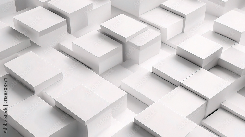 Modern White and Light Grey Overlapped Square Pattern Design Modern White and Light Grey Overlapped Square Pattern Design
