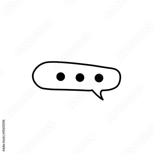 speech bubble with ellipses