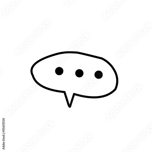 speech bubble with ellipses