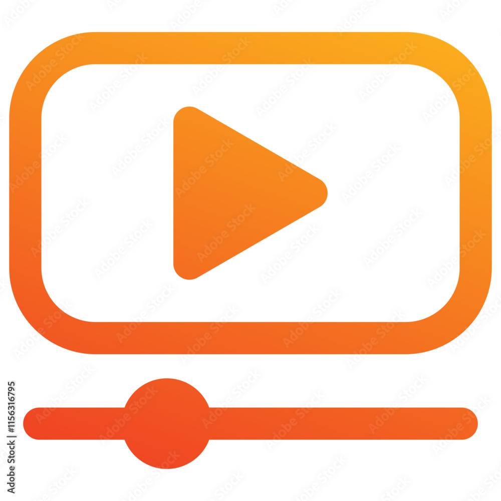 Video Player icon element for design Video Player icon element for design