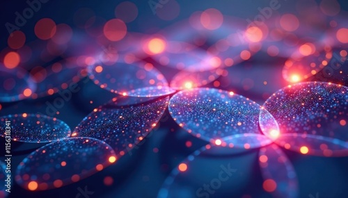 Overlapping circles create flowing, opalescent network, pattern, sphere, art