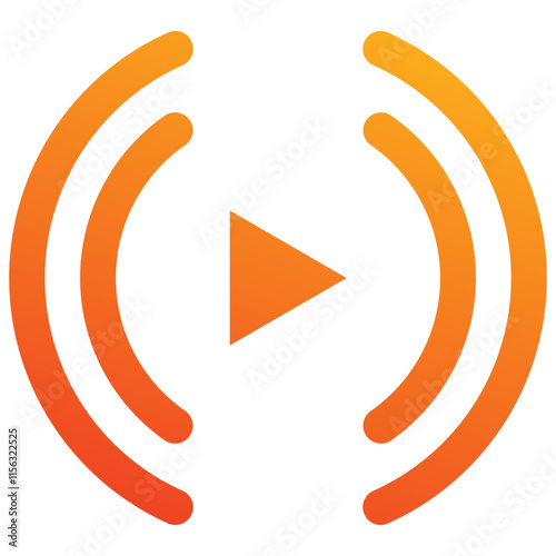 Live Streaming icon element for design