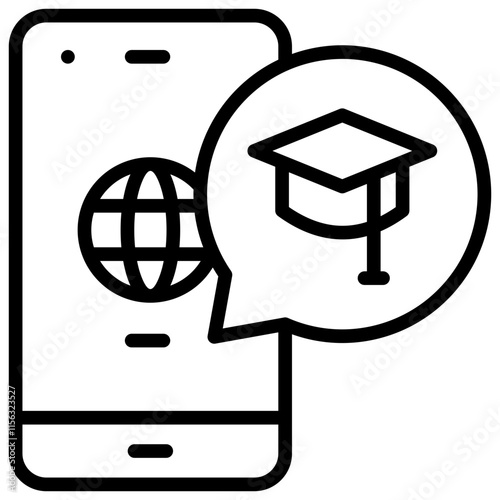 Mobile Education Icon