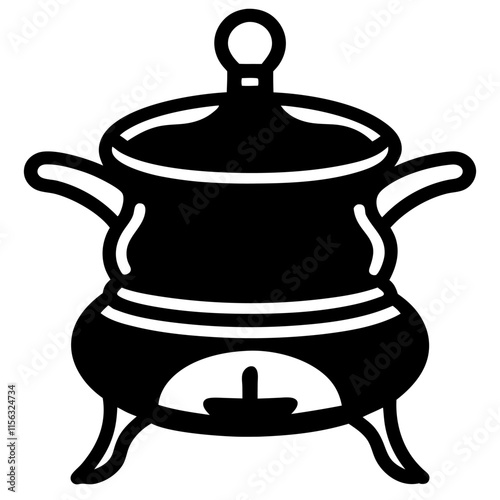 Cast iron stoves sillhouette vector icon illustration,iron,iron stoves,pot,can,kitchen stoves,oven on white background.