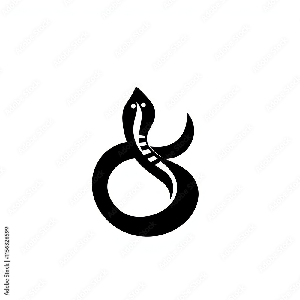 Stylized Cobra Design Forming A Circle Stylized Cobra Design Forming A Circle