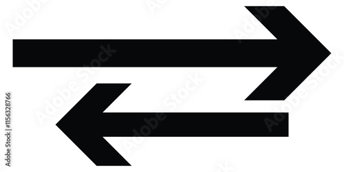 Arrows data transfer icon. Double arrow icon. Exchange arrow icons. Recycling sign. Arrow to left and right symbol. Vector illustration 