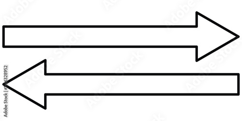 Direction arrows for transfer sync icon. Transfer arrows icon. Data transfer vector icon. Arrow exchange icon. bidirectional arrows data transfer. Double arrow icons.