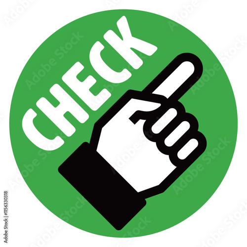 チェック 指差しアイコン