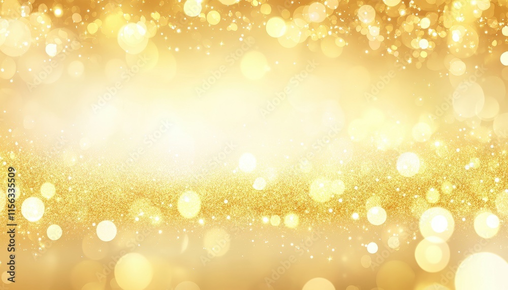 Golden Glitter Background with Sparkling Lights and Bokeh Golden Glitter Background with Sparkling Lights and Bokeh