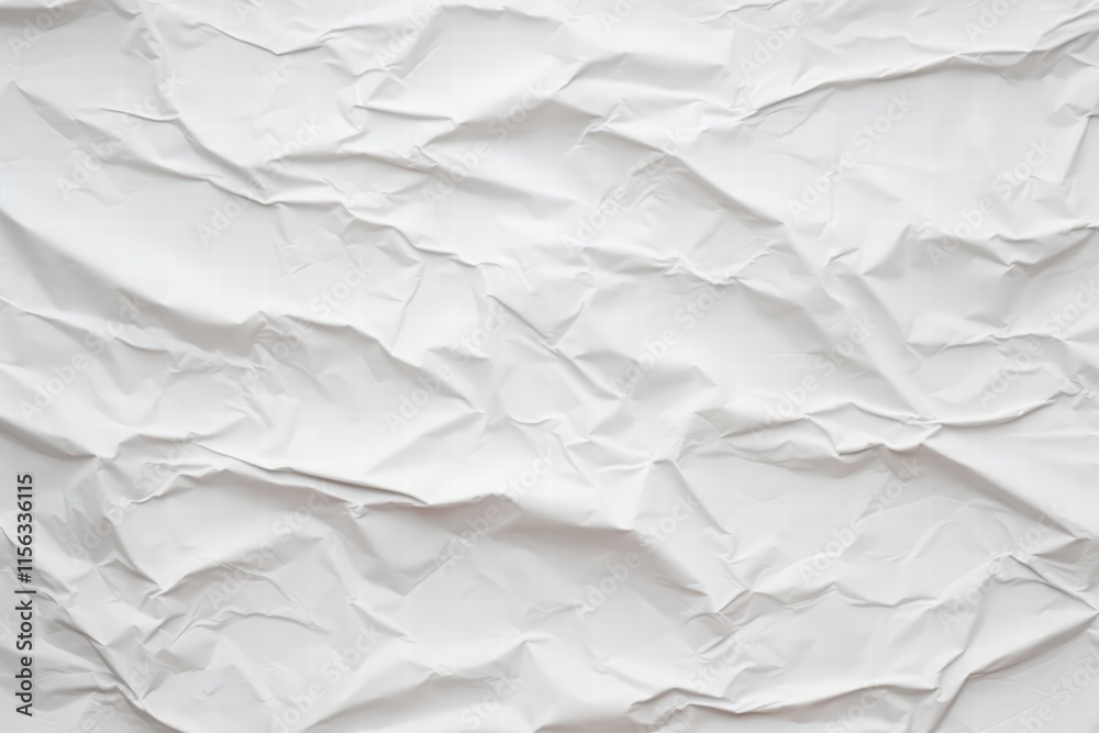 Fototapeta premium Abstract White Paper Texture with Crumpled Appearance Ideal for Backgrounds, Presentations, and Creative Projects