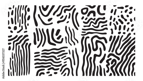 Minimalistic Abstract Line Patterns for Designers