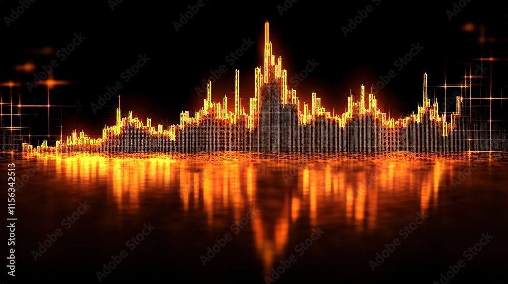 Fototapeta premium Dynamic Forex Trading Graph with Candlestick Patterns and Volume