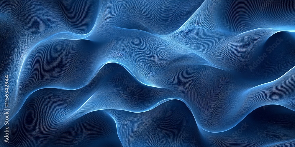 Obraz premium Abstract blue wave background.