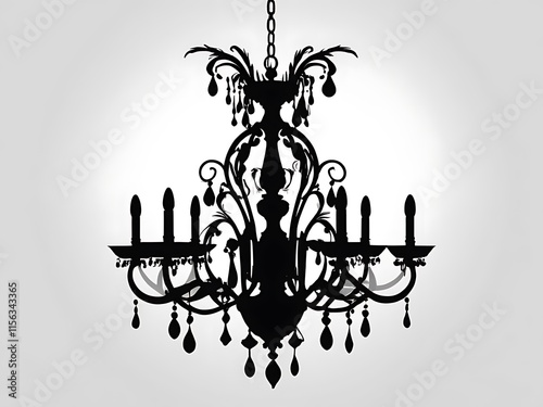 chandelier on a white background photo