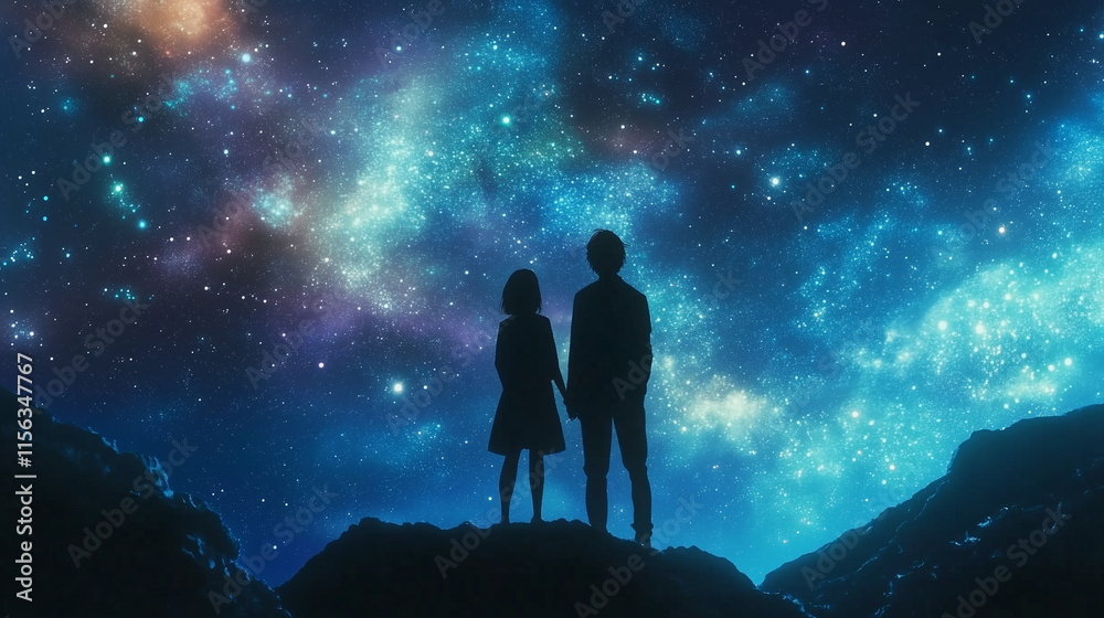 Silhouette Background of Man and Woman Silhouette Background of Man and Woman