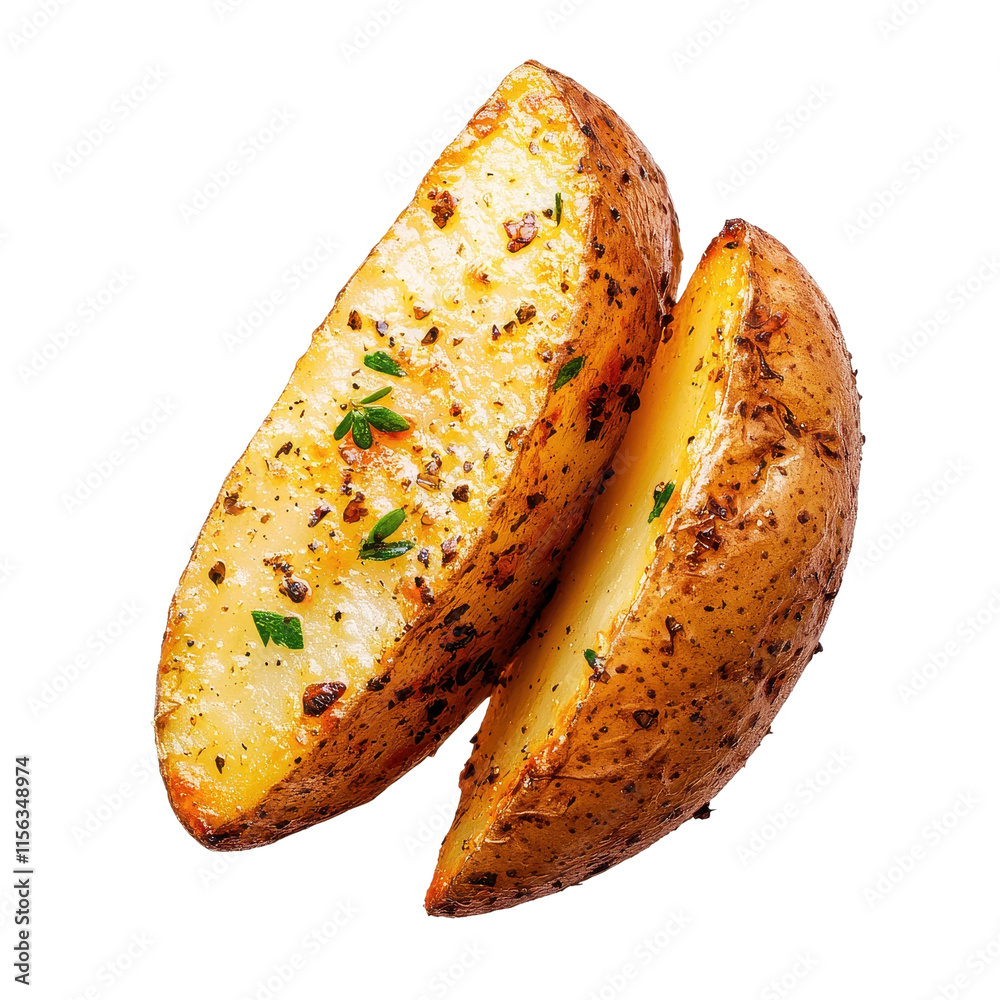 Roasted Potato Wedges with Golden Brown Crust Roasted Potato Wedges with Golden Brown Crust