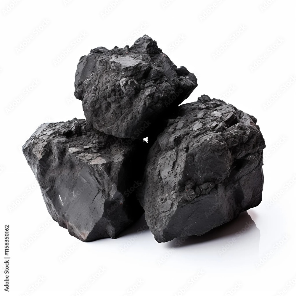 Obraz premium coal on a white background