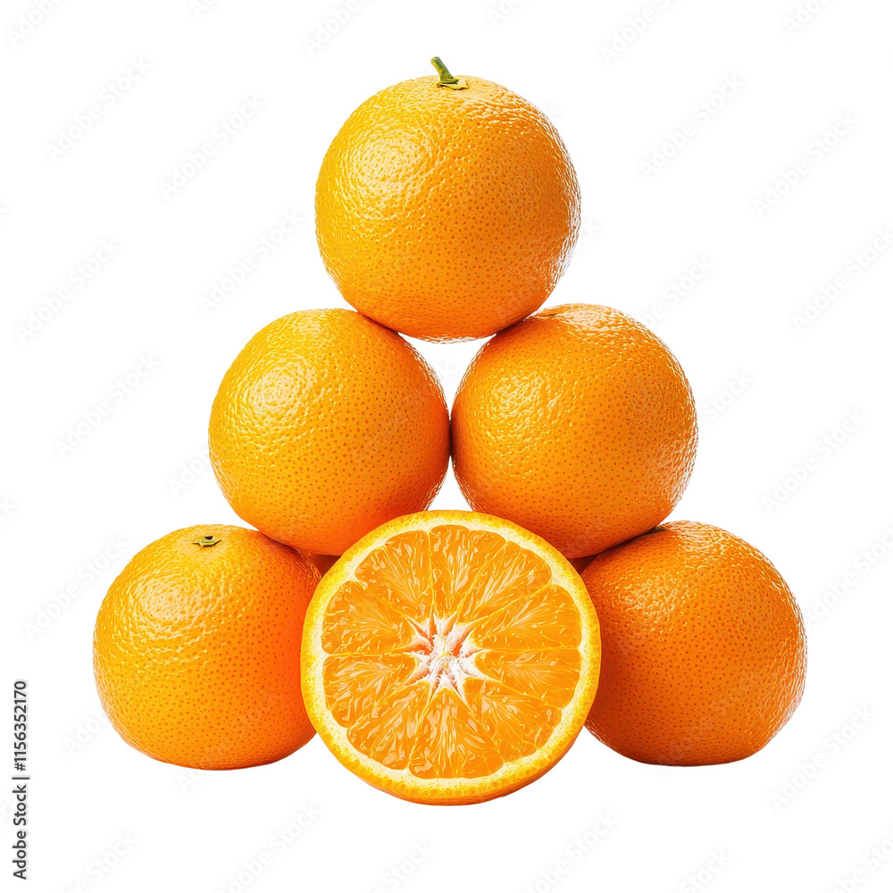 Fresh Tangerines in a Small Pyramid Arrangement Fresh Tangerines in a Small Pyramid Arrangement