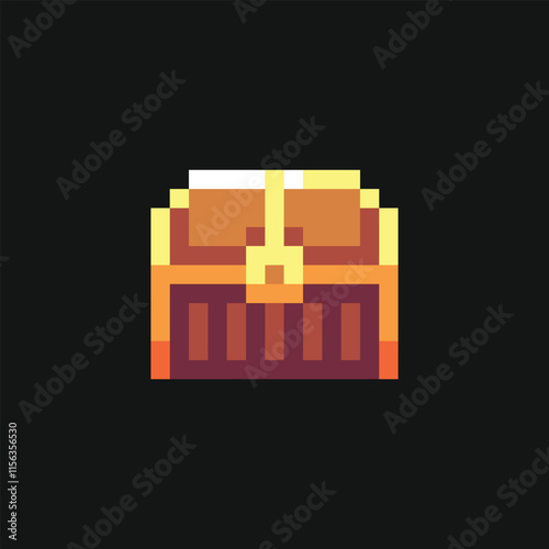 this is chest in pixel art this item good for presentations,stickers, icons, t shirt design,game asset,logo and your project.