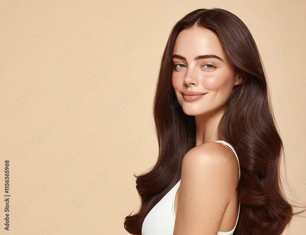 Portraits of beautiful European women with curly hair Portraits of beautiful European women with curly hair