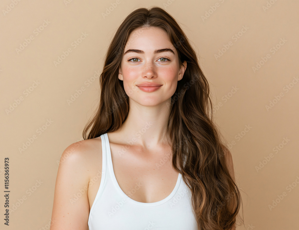 Portraits of beautiful European women with curly hair Portraits of beautiful European women with curly hair