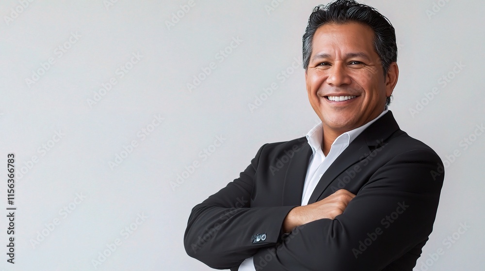 Smiling Mature Businessman with Confidence and Charisma Smiling Mature Businessman with Confidence and Charisma